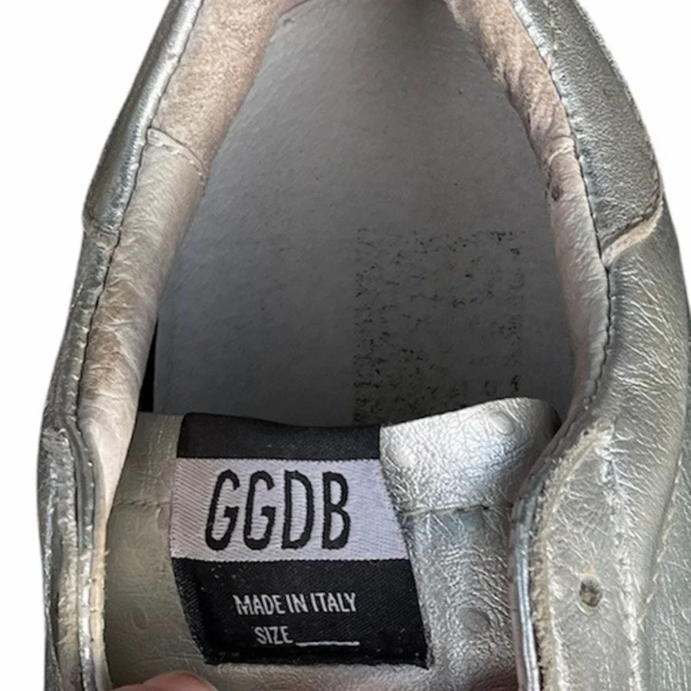Golden Goose Super Star Sneaker Shoes Mens 38 7.5 8 Metallic